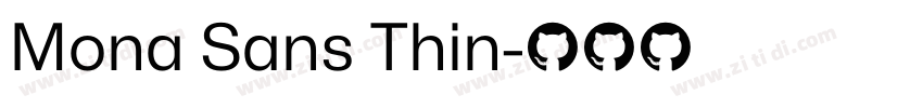 Mona Sans Thin字体转换